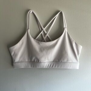 YITTY White Cross-Back Sports Bra